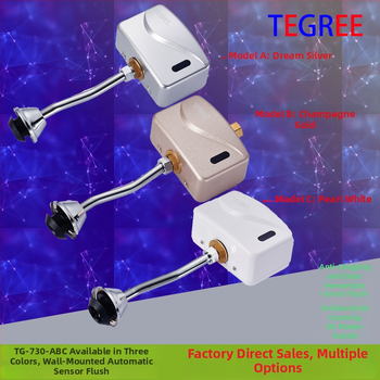 TG-730 senzor IR pentru urinar montat pe suprafață, cu valvă de spălare, corp ABS, alimentare DC, 4x ieșire 1/2'', timp de spălare 6 s