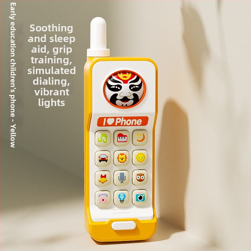Jucărie telefon educativ pentru copii – ABS, fără memorie, electrică cu muzică, interacțiune părinte-copil, schimbare de față în opera din Sichuan (0–3 ani)