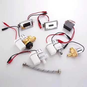 Urinal ceramic integrat cu senzor de spălare, alimentare cu baterie, model Xm-2204, spălare 3–6 s, material: oțel + ABS