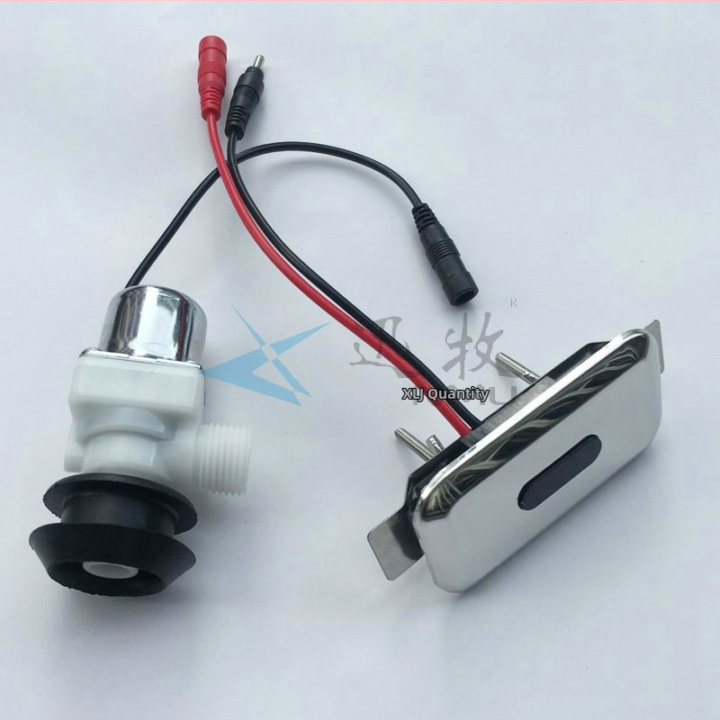 Urinal ceramic integrat cu senzor de spălare, alimentare cu baterie, model Xm-2204, spălare 3–6 s, material: oțel + ABS