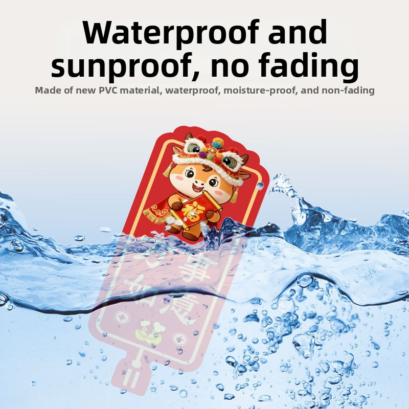 Магнитна автомобилна лепенка с карикатурен мотив за автомобили и електрически мотоциклети, PVC, персонализирана обработка, монтаж с лепило