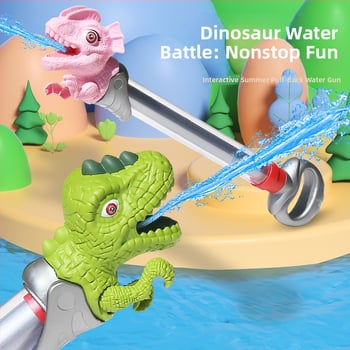 Pistol de apă din plastic, dragon cu două coroane – jucărie de apă pentru copii 4–6 ani, certificat 3C