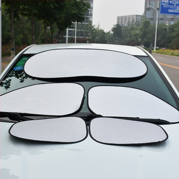 Σετ 6 τεμαχίων σκίασης αυτοκινήτου για εμπρός παρμπρίζ - καθολικό, αναδιπλόμενο, τιτάνιο φινίρισμα, κωδ. Z795