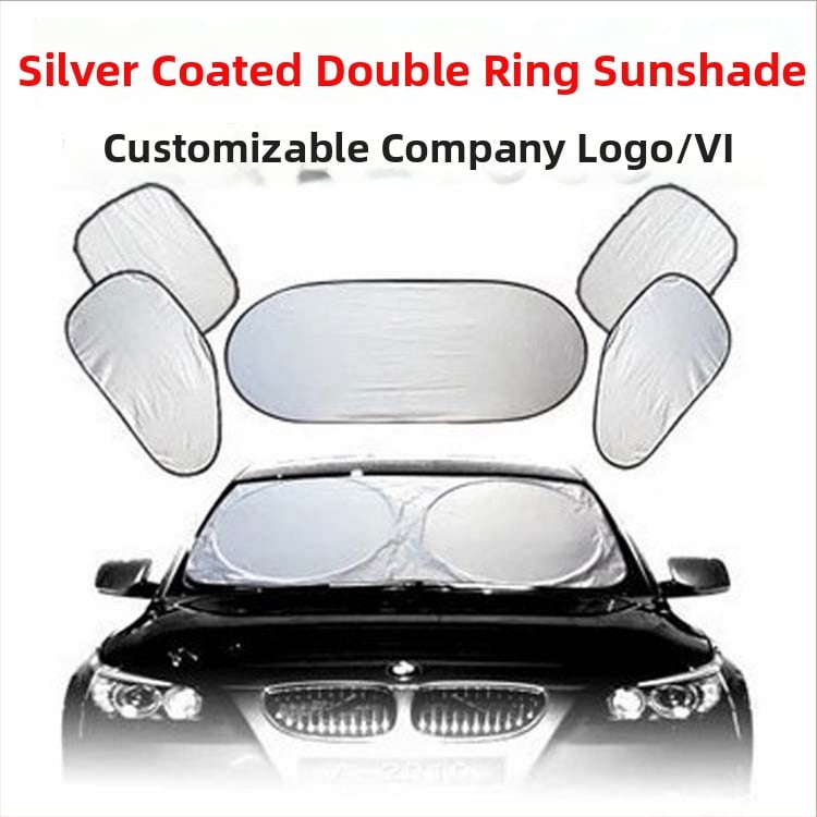 Σετ 6 τεμαχίων σκίασης αυτοκινήτου για εμπρός παρμπρίζ - καθολικό, αναδιπλόμενο, τιτάνιο φινίρισμα, κωδ. Z795