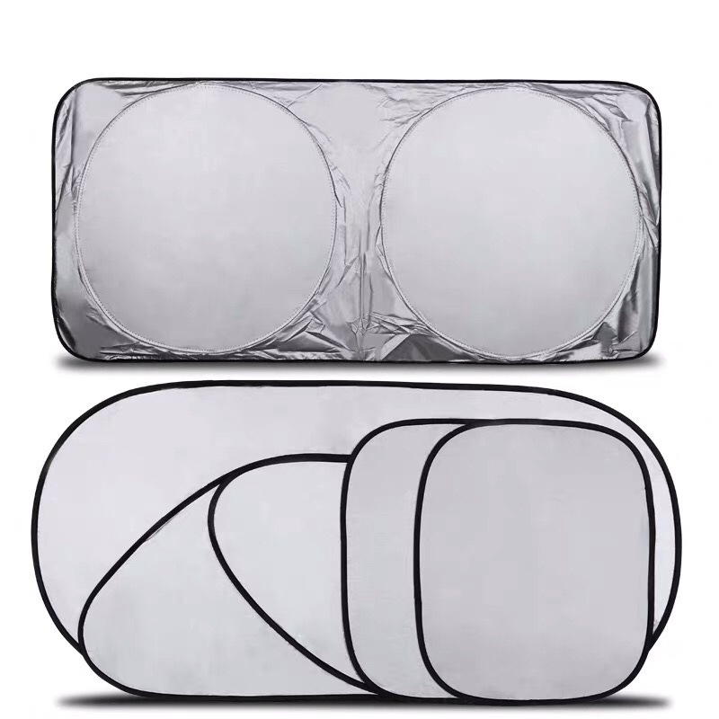 Σετ 6 τεμαχίων σκίασης αυτοκινήτου για εμπρός παρμπρίζ - καθολικό, αναδιπλόμενο, τιτάνιο φινίρισμα, κωδ. Z795