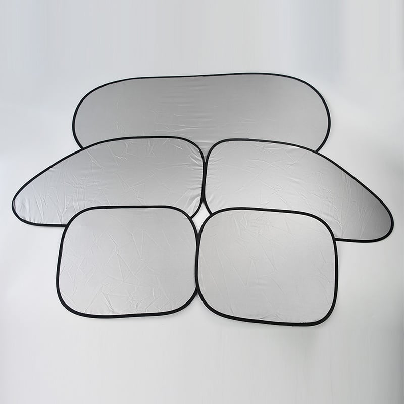 Σετ 6 τεμαχίων σκίασης αυτοκινήτου για εμπρός παρμπρίζ - καθολικό, αναδιπλόμενο, τιτάνιο φινίρισμα, κωδ. Z795