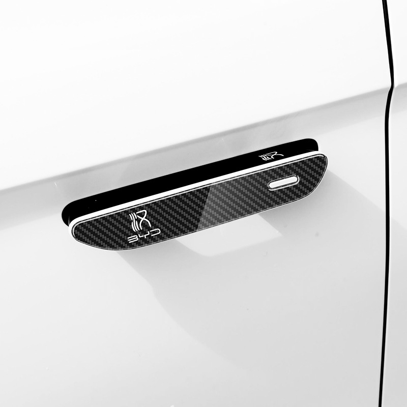 Bandă de cauciuc anti-zgârieturi pentru mânerul de la ușă BYD Han, aspect fibră de carbon, se potrivește cu mânerul Han, seria BYD-Han, procesare personalizabilă