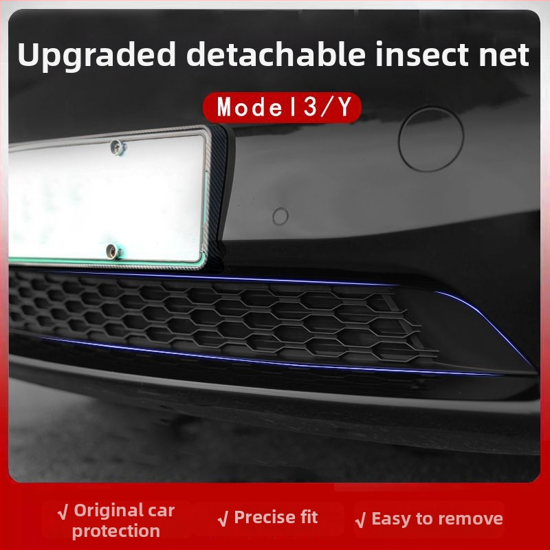 Acoperire pentru gură de aer a grilei Tesla Model 3/Y, plasă anti-insecte, ABS, Nr. 1256, Compatibil cu Tesla Model 3/Y