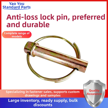 Zámkový pin na traktora na záväs – anti-lost, GB/T 4329-2001, farebná povrchová úprava