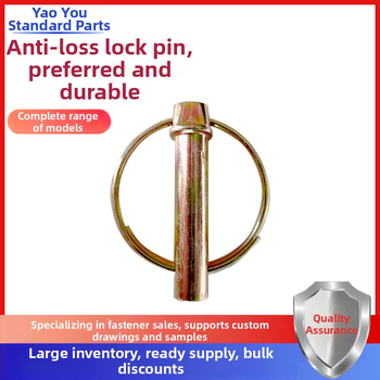Zámkový pin na traktora na záväs – anti-lost, GB/T 4329-2001, farebná povrchová úprava