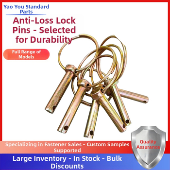 Zámkový pin na traktora na záväs – anti-lost, GB/T 4329-2001, farebná povrchová úprava