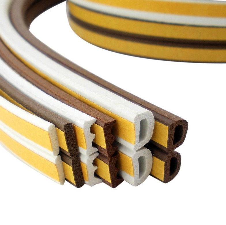 Ajtó rés tömítés fa- és tolóajtókhoz — etilén-propilén kaucsuk, HJD-08 osztály, önragasztó, vízálló, szélálló hőszigetelés