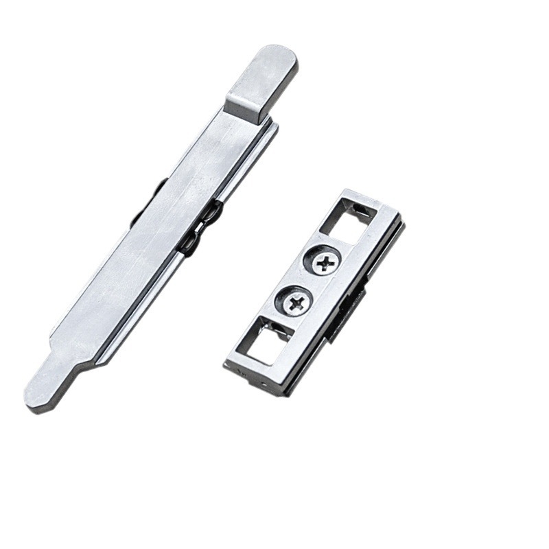 Brava za vrata s gornjim i donjim spojnim mehanizmom za termički izolirana aluminijska vrata, nehrđajući čelik, europski utor, spojni štap (Model: Lock holder; Brand: Green tide)