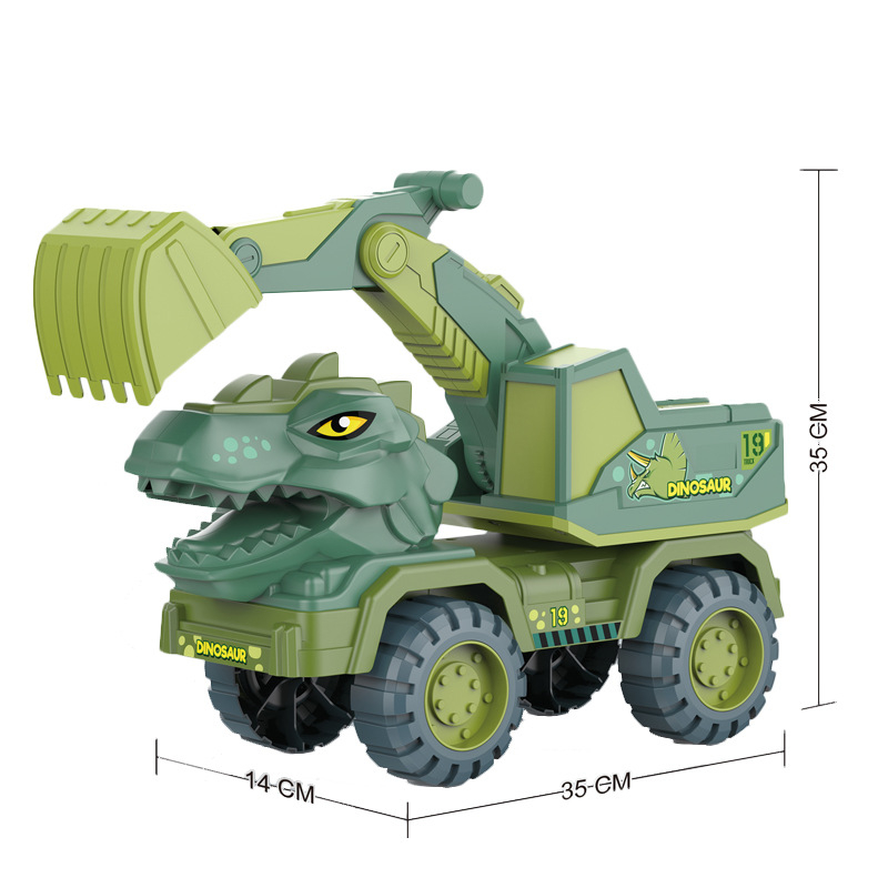 Dinoszaurusz építő jármű – homokozó játék gyerekeknek, műanyag, homokozó eszközök, 4–6 éveseknek, egycsomagos