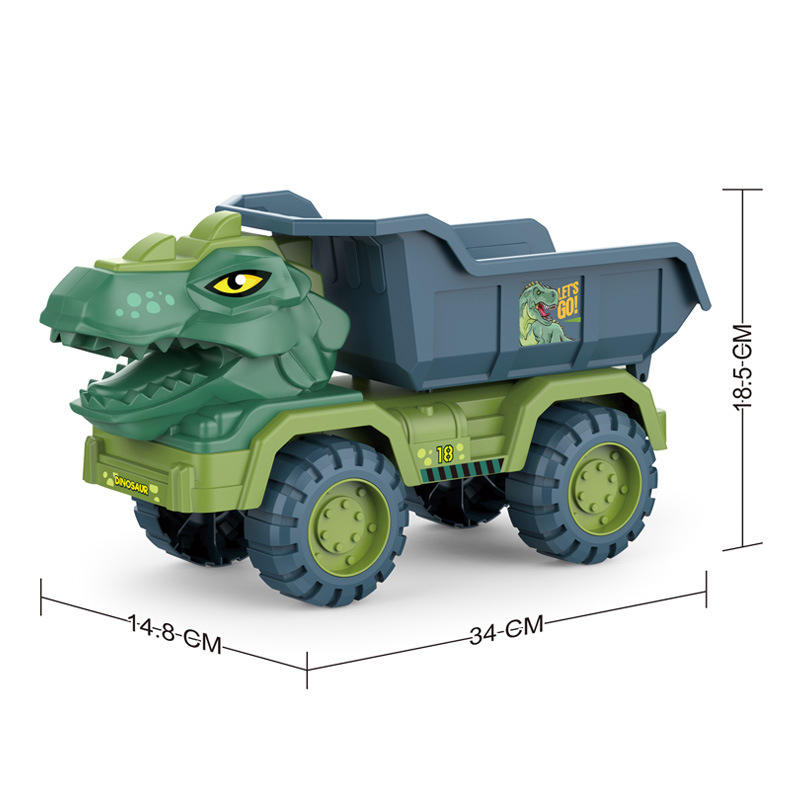 Dinoszaurusz építő jármű – homokozó játék gyerekeknek, műanyag, homokozó eszközök, 4–6 éveseknek, egycsomagos