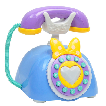 Edukativna retro telefonska igračka – svjetla i glazba, ABS kućište, napajanje baterijama, za djecu 4–6 godina