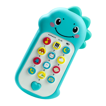 Telefon jucărie educativ pentru copii — din silicon, funcție muzicală, alimentare cu baterii, potrivit pentru copii între 4 și 6 ani