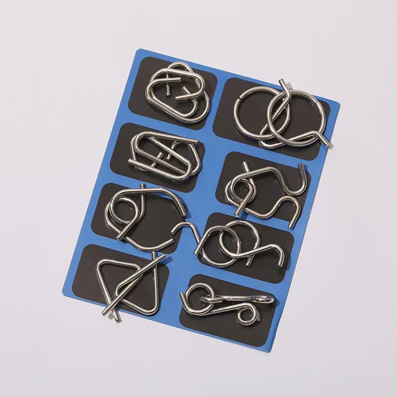 Luban Lock puzzle s devet povezanih prstena – metalni puzzle za ublažavanje stresa, mogućnost prilagodbe