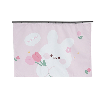 Beépített sínnel ellátott autóablakárnyékoló függöny – fényáteresztő szövet, oldalsó függöny, nyuszis motívum, Blue Rain, Zhejiang