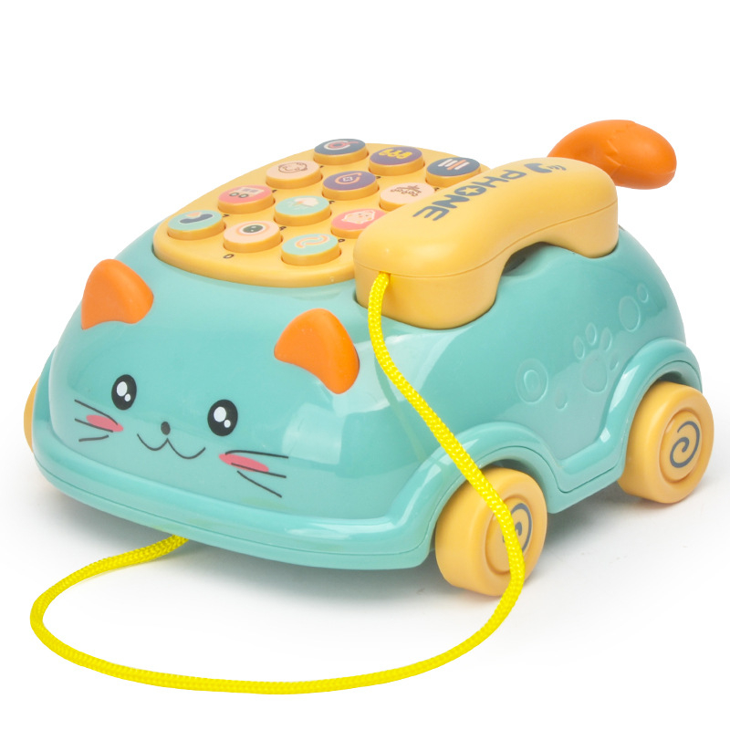 Telefon-jucărie pentru sugari cu muzică și caracteristici educaționale multifuncționale | plastic, funcționează pe baterii, pentru copii 0–3 ani