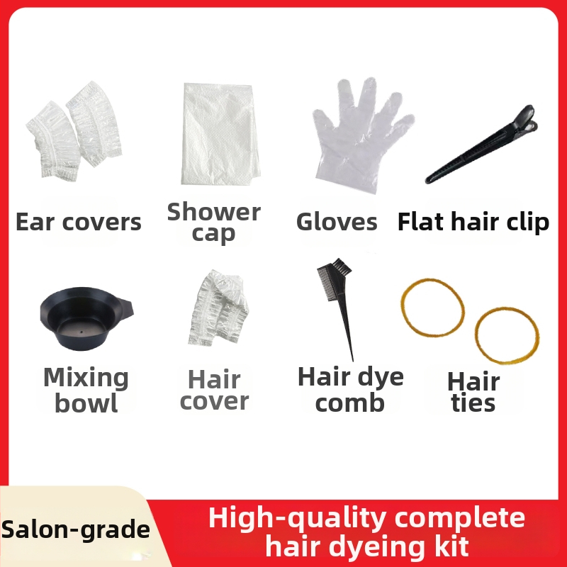 Σετ εργαλείων βαφής μαλλιών, 8 τεμαχίων, μιας χρήσης, περιλαμβάνει μπολ λαδιού και χτένα