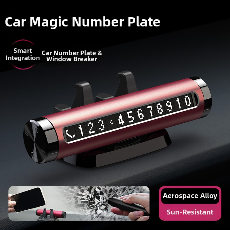 Univerzálny automobilový núdzový nástroj s rozbíjačom skla, bezpečnostným kladivom a držiakom na telefón – plast, prispôsobenie dostupné