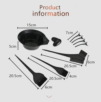 Σετ εργαλείων βαφής μαλλιών 9 τεμαχίων από την Aisilk, με μπολ, προστατευτικά αυτιών, μια χρήσης ποδιά, καπέλο ντους, κλιπ για φάσα και γάντια — Μάρκα: Aisilk; Τύπος: σετ εργαλείων βαφής μαλλιών; Προδιαγραφές: TZ-09; Εφαρμογή: καθολική