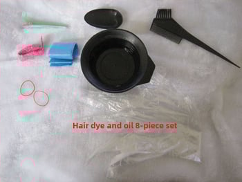 Σετ εργαλείων βαφής μαλλιών μιας χρήσης, 8 τεμάχια, με μπολ βαφής, χτένα βαφής και προστατευτικά για τα αυτιά