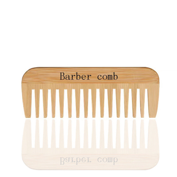 Правоъгълен бамбуков гребен с масажни зъби, с широки зъби, антистатичен дизайн, дебелина 0,6 cm, тегло 22 g