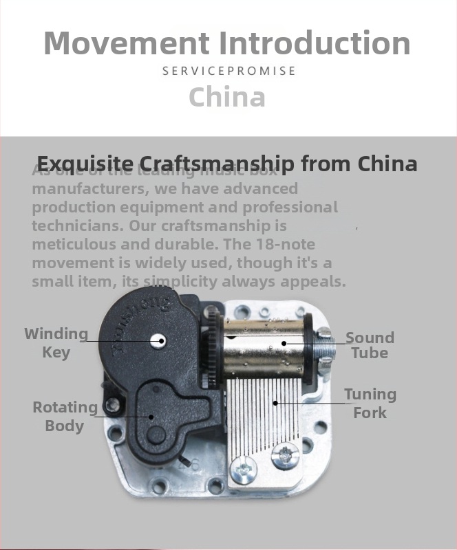 Cutie muzicală rotundă din lemn de fag – personalizare DIY cu lut, imprimare de logo, IP autorizat, stil modern minimalist