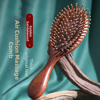 Masážna kefka s vzdušnou podložkou zo santalového dreva, dlhý dizajn, značka Shang Qing Yun