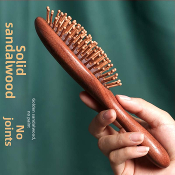 Masážna kefka s vzdušnou podložkou zo santalového dreva, dlhý dizajn, značka Shang Qing Yun