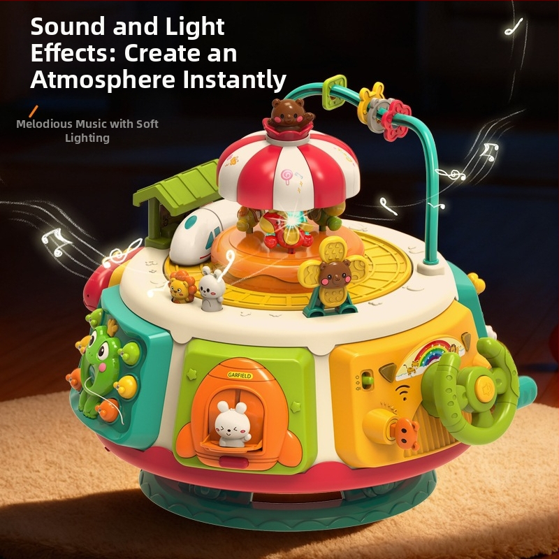 Jucărie educțională pentru primii ani cu design hexagonal și funcție muzică/voce (ABS, baterii, vârstă 4–6 ani)