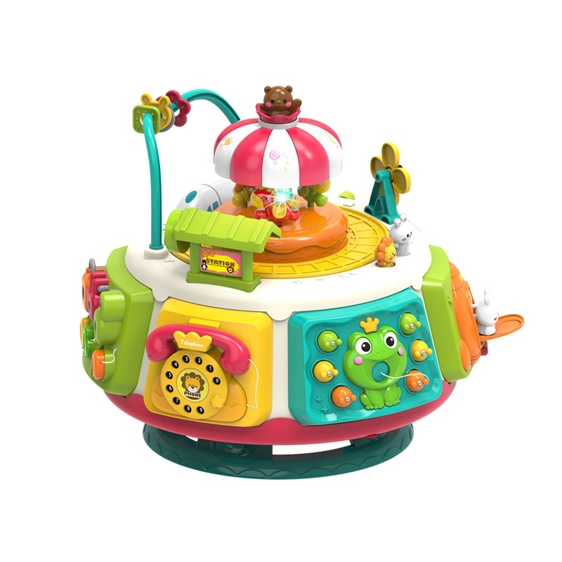 Jucărie educțională pentru primii ani cu design hexagonal și funcție muzică/voce (ABS, baterii, vârstă 4–6 ani)