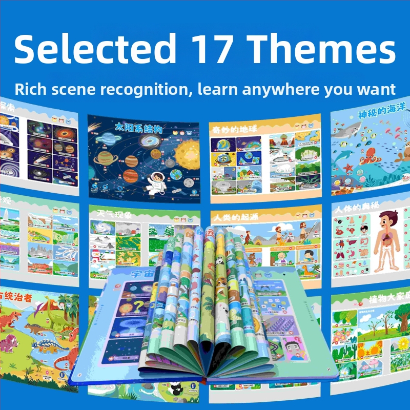 Pix inteligent pentru citire punctată pentru copii – carte audio educativă interactivă, recunoaștere vocală, reîncărcabilă, interacțiune emoțională, pentru vârsta 4–6 ani