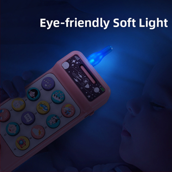 Jucărie telefon muzical educativ pentru copii – Funcții: muzică și vocalizare; Material: plastic; Alimentare: baterii; Vârstă recomandată: 4–6 ani