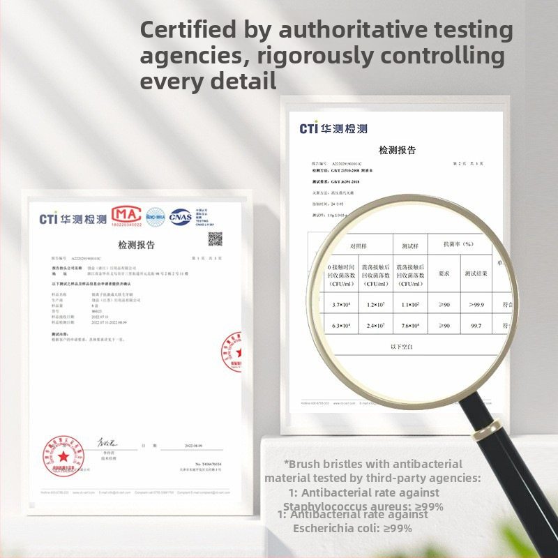 Periuță de dinți cu ioni de argint antibacterieni, cap lat, peri moi, model R7659, manual, pentru adulți