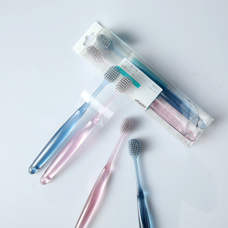 Periuță de dinți cu ioni de argint antibacterieni, cap lat, peri moi, model R7659, manual, pentru adulți