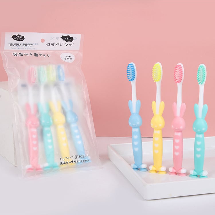 Yu Ran Set Cartoon pentru copii: periuță de dinți și pastă de dinți, de unică folosință, două-in-unu pentru hoteluri, din plastic PP, 15 g, termen de valabilitate 36 de luni