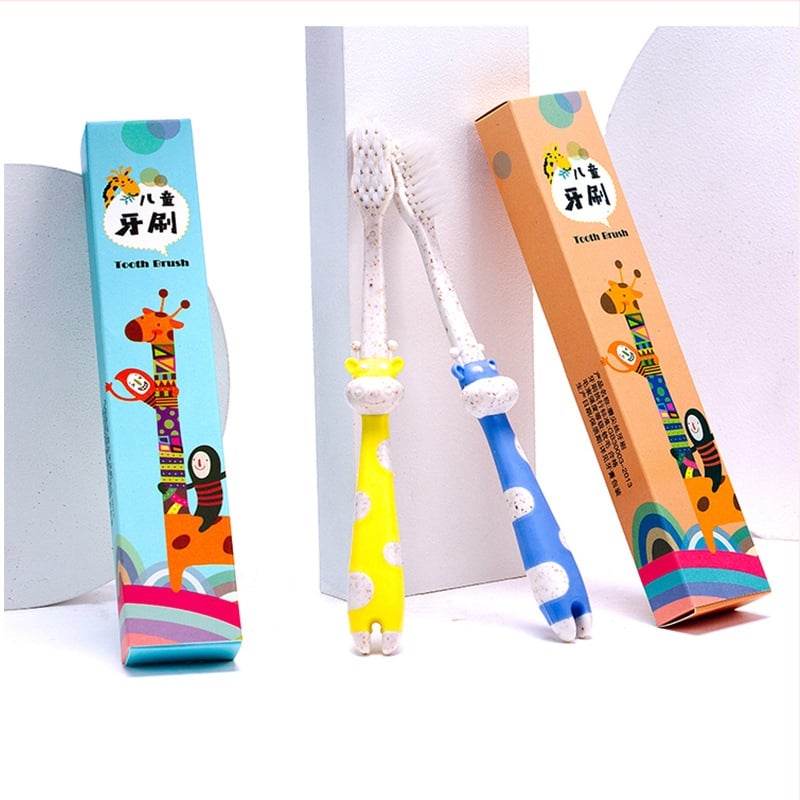 Yu Ran Set Cartoon pentru copii: periuță de dinți și pastă de dinți, de unică folosință, două-in-unu pentru hoteluri, din plastic PP, 15 g, termen de valabilitate 36 de luni