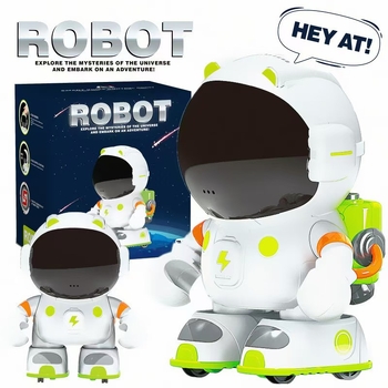 Svemirski robot – edukativna igračka sa senzorom za glas, upravljanje glasom, glazba i snimanje, baterijsko napajanje, 8 GB memorije, dodirna reakcija