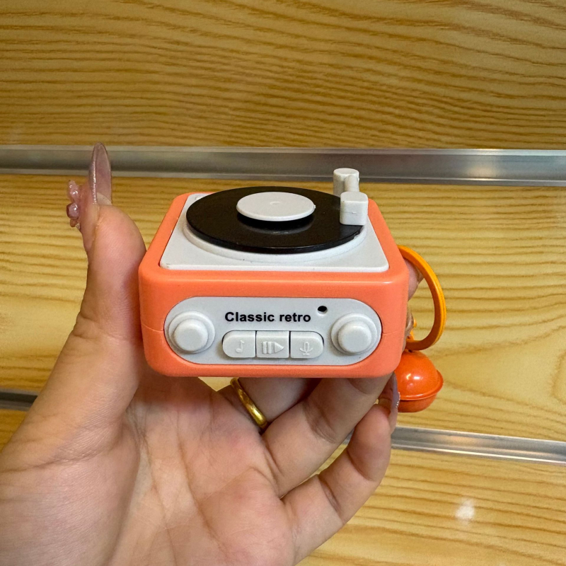 Pandantiv înregistrator vocal retro, corp din plastic, personalizare disponibilă, turnare prin injecție, logo imprimat, stil: noul stil chinezesc