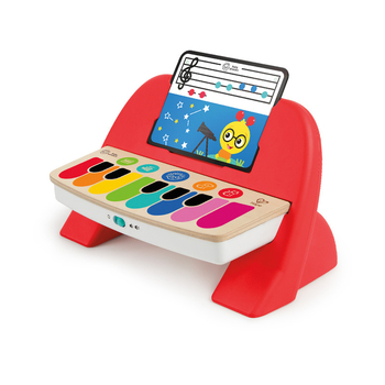 Hape Elektroničko klavir s inteligentnim dodirom i višenamjenskim bubnjevima – drvena edukativna igračka za djecu 4–6 godina, unisex