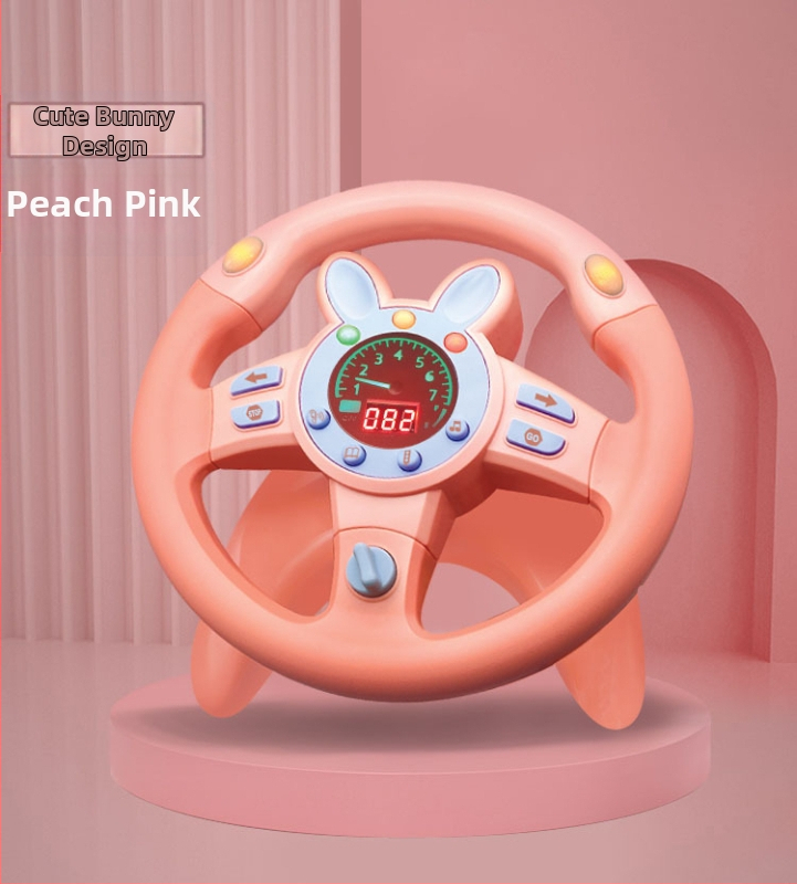 Volan electric digital - jucărie educațională multifuncțională cu muzică/sunet, construcție din plastic, alimentare cu baterii, pentru copii 4–6 ani