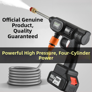 Mașină de spălat auto fără fir, portabilă, reîncărcabilă, pistol de înaltă presiune pentru apă cu duză din ABS plastic