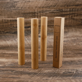 Tubă de periuță de dinți din bambus, portabilă și de unică folosință; Model: Bamboo Tube; Funcție: Curățare; Ambalare: 100
