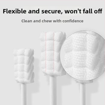 Haubert Bețișor de igienă orală pentru bebeluși, pentru copii 0–1 an, material textil, 30 buc.