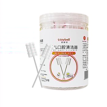 Haubert Bețișor de igienă orală pentru bebeluși, pentru copii 0–1 an, material textil, 30 buc.