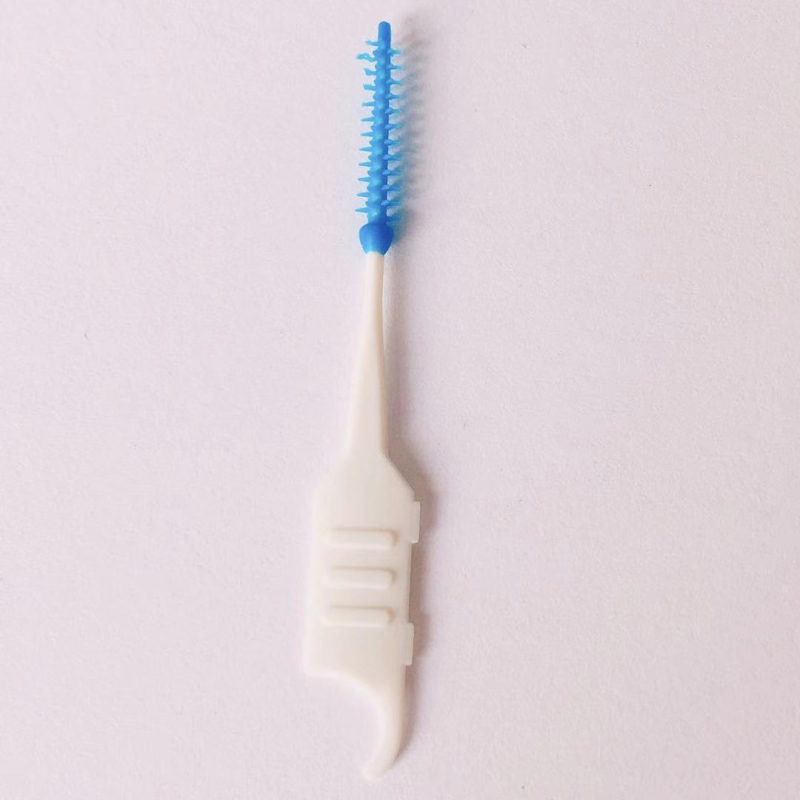 Periuțe interdentare Is07 – pachet 100 buc, cu două capete, silicon moale, rotative, de unică folosință