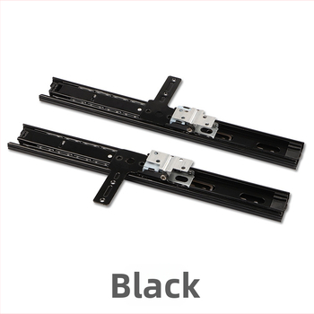 Trojčlenná zrkadlová koľajnica do šatní, otáčajúci sa posuvný vodič, tichá zrkadlová trať — železo, elektroplatovaná povrch, model BLYS-1408, moderný minimalistický štýl